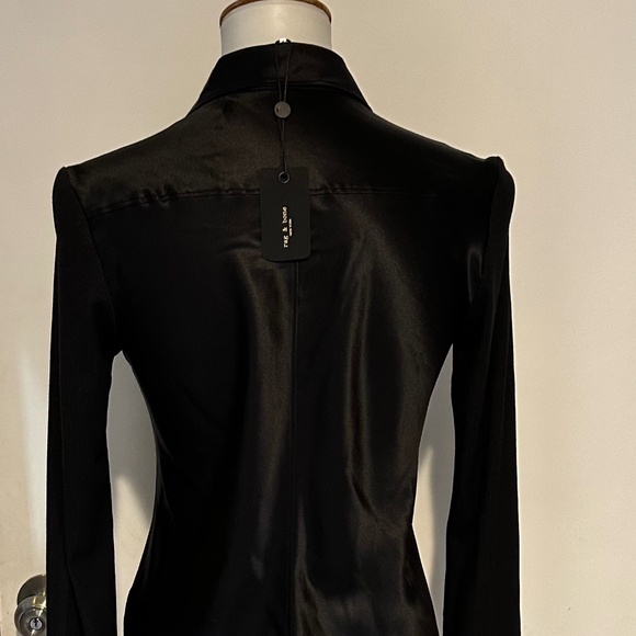 Rag & Bone The Ribbed Mix Media Button Down - Size S - NEW With Tags. - Picture 2 of 16